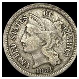 1881 Nickel Three-Cent Piece LIGHTLY CIRCULATED