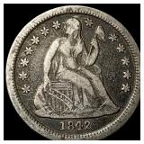 1842 Seated Liberty Dime NEARLY UNCIRCULATED