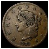 1839 Coronet Head Large Cent LIGHTLY CIRCULATED