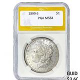 1899-S Morgan Silver Dollar PGA MS64