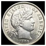 1906 Barber Dime NEARLY UNCIRCULATED