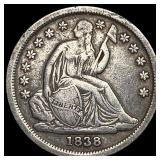 1838 Seated Liberty Silver Dime LIGHTLY CIRCULATED