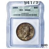 1964 Kennedy Half Dollar ICG MS66