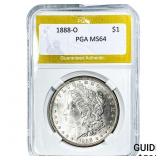 1888-O Morgan Silver Dollar PGA MS64
