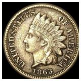 1863 Copper-Nickel Indian Head Cent LIGHTLY CIRCUL