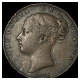 1845 Great Britain Copper 1 Farthing