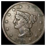 1842 Braided Hair Large Cent LIGHTLY CIRCULATED
