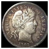 1907-S Silver Barber Dime LIGHTLY CIRCULATED