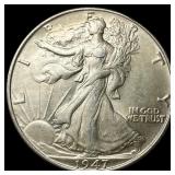 1947 Silver Half Dollar CHOICE AU