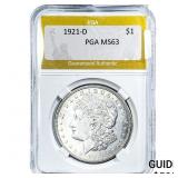 1921-D Morgan Silver Dollar PGA MS63