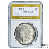 1921-D Morgan Silver Dollar PGA MS64