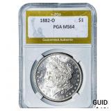 1882-O Morgan Silver Dollar PGA MS64