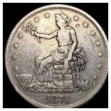 1874 Silver Trade Dollar ABOUT UNCIRCULATED