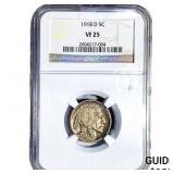 1918-D Buffalo Nickel NGC VF25