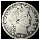 1900-S Silver Barber Half Dollar NICELY CIRCULATED