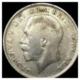 1921 Great Britain Silver Half Crown
