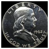 1962 Franklin Silver Half Dollar GEM PROOF
