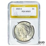 1923-S Silver Peace Dollar PGA MS63