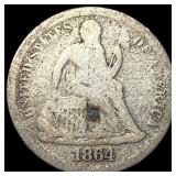 1864-S Seated Liberty Dime NICELY CIRCULATED