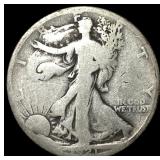 1921-S Silver Walking Liberty Half Dollar NICELY C
