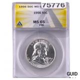 1956 Franklin Half Dollar ANACS MS65 FBL