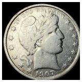 1907-O Silver Barber Half Dollar ABOUT UNCIRCULATE
