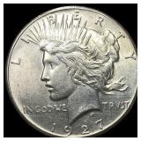 1927 Silver Peace Dollar CLOSELY UNCIRCULATED