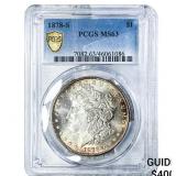 1878-S Morgan Silver Dollar PCGS MS63