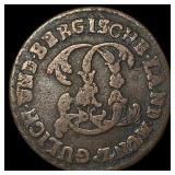 1785PR German States Julich-Berg Copper 1/4 Stater