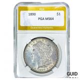 1890 Morgan Silver Dollar PGA MS64