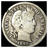 1895-S Silver Barber Dime NICELY CIRCULATED