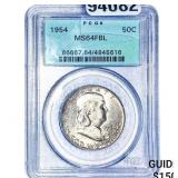 1954 Franklin Half Dollar PCGS MS64 FBL