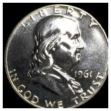 1961 Franklin Silver Half Dollar CHOICE PROOF