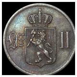 1899 Norway Bronze 2 Ore