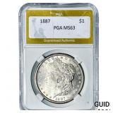 1887 Morgan Silver Dollar PGA MS63