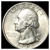 1932 Silver Washington Quarter CHOICE AU