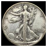 1933-S Silver Half Dollar Walking Liberty NEARLY U