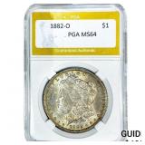 1882-O Morgan Silver Dollar PGA MS64