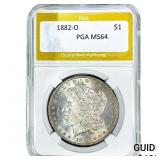 1882-O Morgan Silver Dollar PGA MS64
