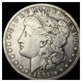 1891-CC Silver Morgan Dollar LIGHTLY CIRCULATED