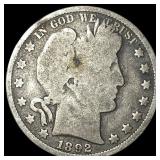 1892 Silver Barber Half Dollar NICELY CIRCULATED