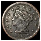 1855 Braided Hair Large Cent NEARLY UNCIRCULATED