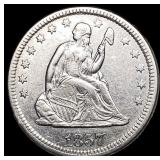 1857-O Silver Seated Liberty Quarter  UNCIRCULATE