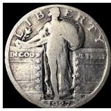 1927-S Silver Standing Liberty Quarter  LIGHTLY C