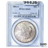 1881-S Morgan Silver Dollar PCGS MS65