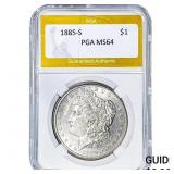 1885-S Morgan Silver Dollar PGA MS64