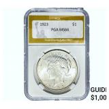 1923 Silver Peace Dollar PGA MS66