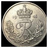 1948 Denamrk Copper Nickel 25 Or