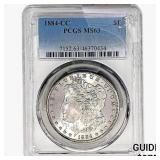 1884-CC Morgan Silver Dollar PCGS MS63