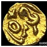 1748-1754 Mughal Ahmad Shah Bahadur Gold 1/2 Fanam